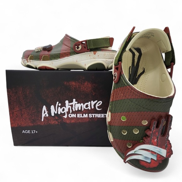 Crocs x Nightmare On Elm Street All Terrain Clogs Mens 8 / Womens 10 NEW in Box - Picture 1 of 11